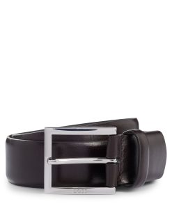 Hugo Boss Belts-Dressletic leather belt with concealed elasticated section-hugo boss store near me