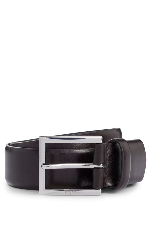 Hugo Boss Belts-Dressletic leather belt with concealed elasticated section-hugo boss store near me