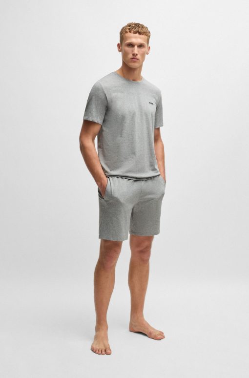 Hugo Boss Sweatshirts and Jogging Pants-Stretch-cotton regular-fit shorts with logo detail-hugoboss - Image 2