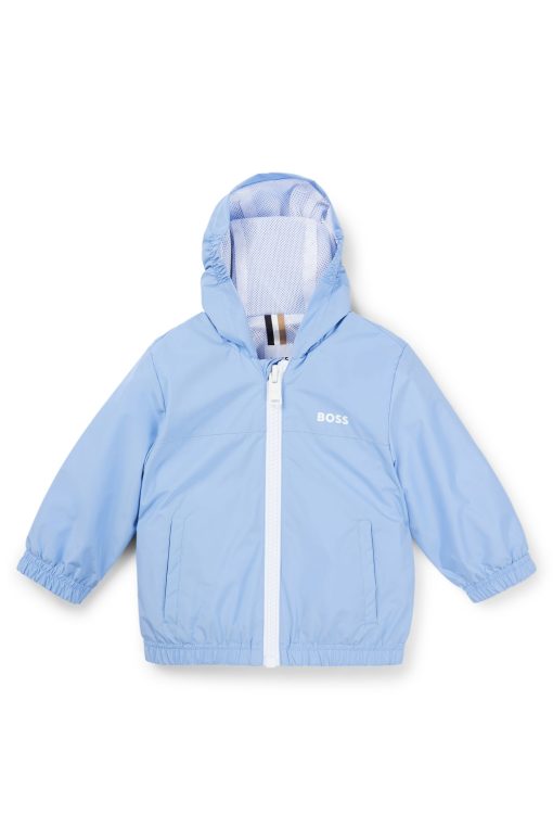 Hugo Boss-Kids' hooded windbreaker jacket in water-repellent fabric-boss store near me - Image 2