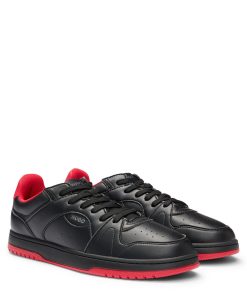 Hugo Boss Sneakers-Faux-leather sneakers with contrasting details-hugo boss store