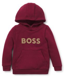 Hugo Boss-Kids’ hoodie in fleece with logo detail-boss near me