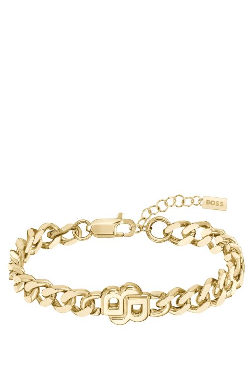 Hugo Boss Jewelry-Gold-tone bracelet with Double B monogram-hugo boss near me - Image 2