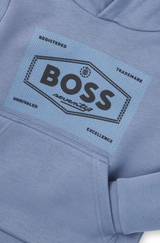 Hugo Boss-Kids' hoodie in fleece with logo-hugo boss store - Image 2