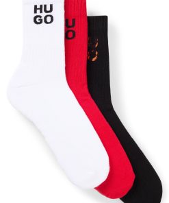 Hugo Boss Socks-Three-pack of short-length socks with logo details-boss outlet