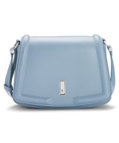 Hugo Boss Bags-Leather saddle bag with signature hardware and monogram-boss near me