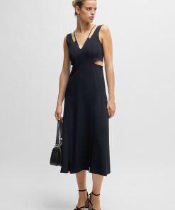 Hugo Boss Dresses-V-neck dress with cut-out details-hugo