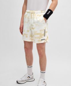 Hugo Boss Pants-BOSS x Matteo Berrettini water-repellent shorts with logo print-hugo