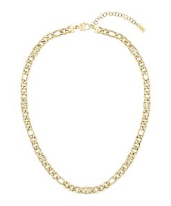 Hugo Boss Jewelry-Gold-tone chain necklace with Double B monograms-hugo boss store