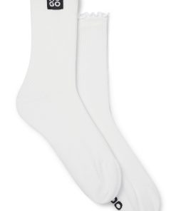 Hugo Boss Underwear, Pajamas, and Socks-Two-pack of regular-length socks with frill cuffs-hugo by hugo boss