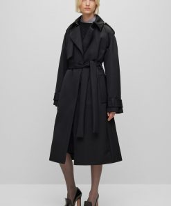 Hugo Boss-THE CHANGE regular-fit trench coat-hugoboss