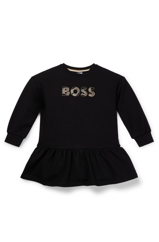 Hugo Boss-Kids' long-sleeved dress with logo artwork-boss near me