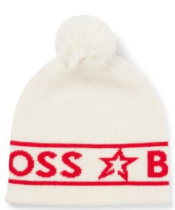 Hugo Boss-BOSS x Perfect Moment wool beanie hat with logo intarsia-hugo by hugo boss