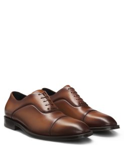 Hugo Boss Business Shoes-Captoe Oxford shoes in smooth leather-hugo