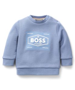 Hugo Boss-Kids’ sweatshirt in fleece with logo artwork-hugo boss sale