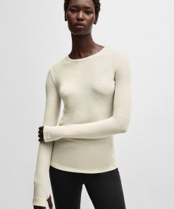 Hugo Boss Tops-Naomi x BOSS ribbed long-sleeve top-boss near me