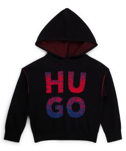 Hugo Boss-Kids’ hoodie with two-tone stacked logo-hugo by hugo boss