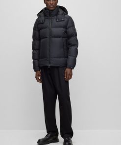 Hugo Boss Jackets and Coats-Hooded jacket in padded water-repellent fabric-hugo boss sale 2