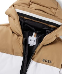 Hugo Boss-Kids’ water-repellent puffer jacket with signature-stripe colors-hugo boss outlet