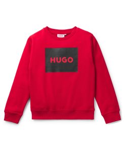 Hugo Boss-Kids’ sweatshirt with squared logo print-hugoboss