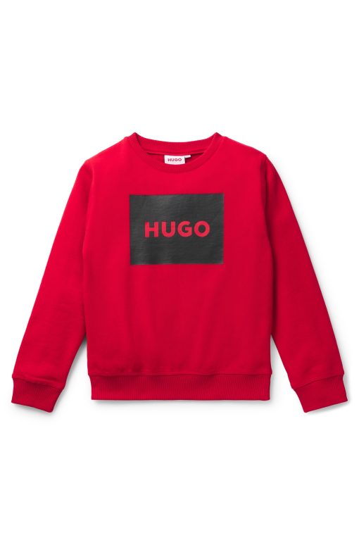 Hugo Boss-Kids' sweatshirt with squared logo print-hugoboss