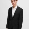 Hugo Boss Sport Coats-Slim-fit blazer in herringbone cotton-boss hugo 3