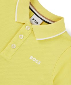 Hugo Boss-Kids’ cotton-piqué polo shirt with logo and stripes-hugo by hugo boss 2