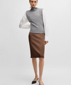 Hugo Boss Skirts-Pencil skirt in lustrous fabric-hugo 2