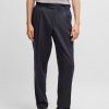 Hugo Boss Pants-Tapered-fit trousers in stretch gabardine with branded belt-hugo boss sale 4