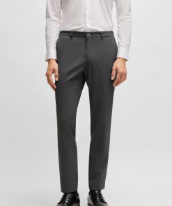 Hugo Boss-Slim-fit washable trousers in micro-patterned stretch fabric-hugo boss store