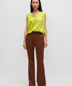 Hugo Boss Blouses-Relaxed-fit tailored blouse in stretch silk-boss hugo 2