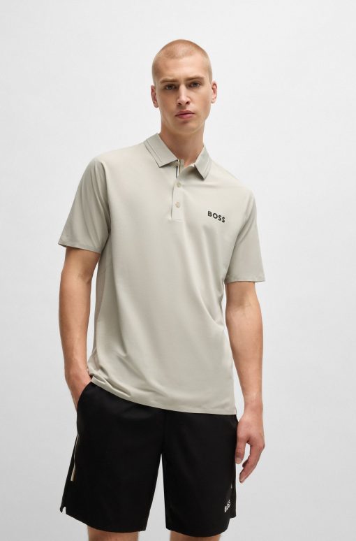 Hugo Boss Polo Shirts-BOSS x Matteo Berrettini slim-fit polo shirt with UV protection-boss near me