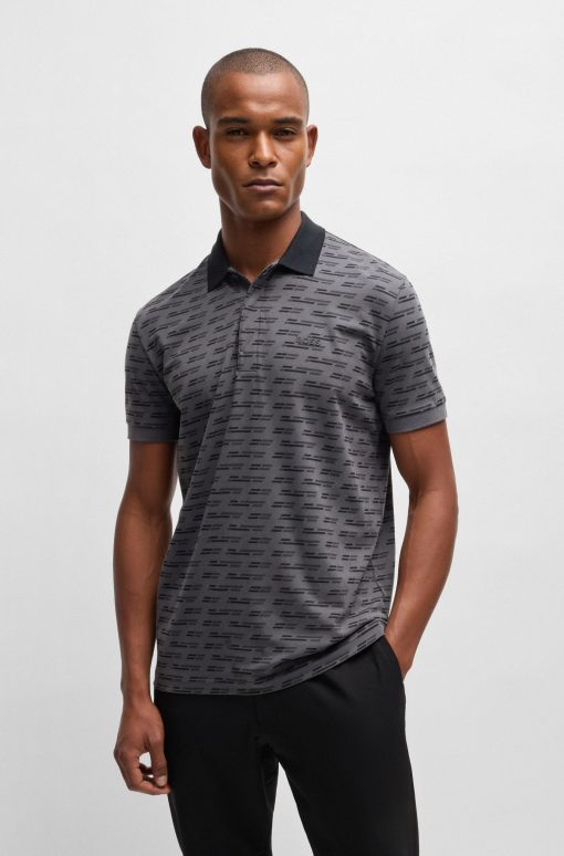 Hugo Boss Polo Shirts-Paddy polo shirt in printed stretch cotton-hugo boss sale