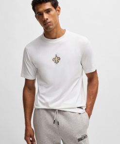 Hugo Boss T-Shirts-BOSS x NFL stretch-cotton T-shirt with special branding-hugo boss store