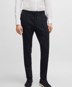 Hugo Boss-Slim-fit trousers in a striped wool blend-boss outlet