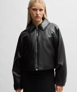 Hugo Boss Jackets and Coats-Balloon-shape jacket in padded faux leather-boss store near me