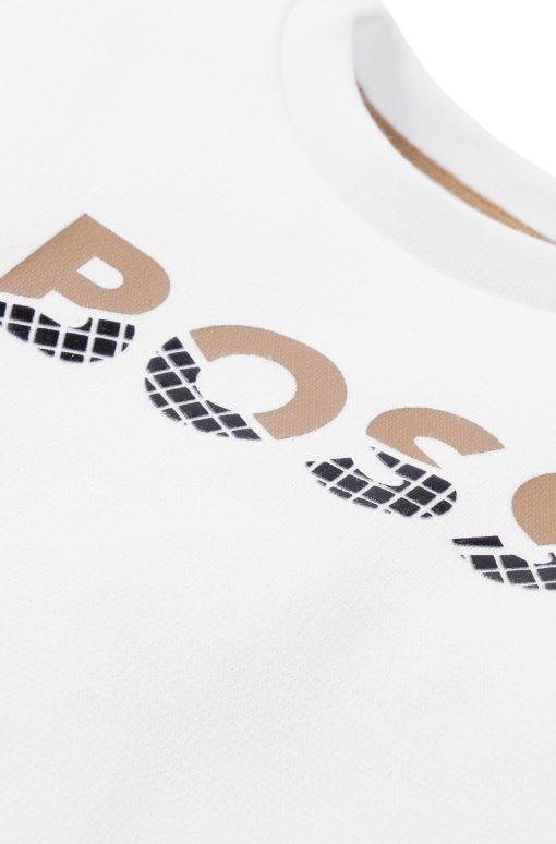 Hugo Boss-Kids' sweatshirt in cotton with logo print-hugo boss store - Image 2