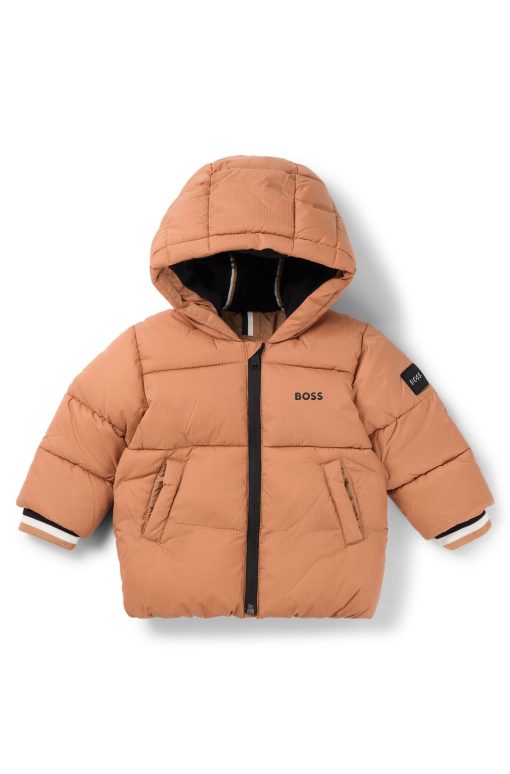 Hugo Boss-Kids' padded jacket with logo details-hugo - Image 2