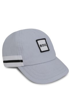 Hugo Boss-Baby cap in cotton with logo label-boss near me