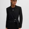 Hugo Boss Tailored Jackets-Single-breasted blazer in an hourglass silhouette-boss outlet 4