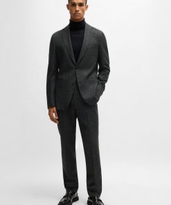 Hugo Boss-Slim-fit suit in a micro-patterned wool blend-hugo boss near me