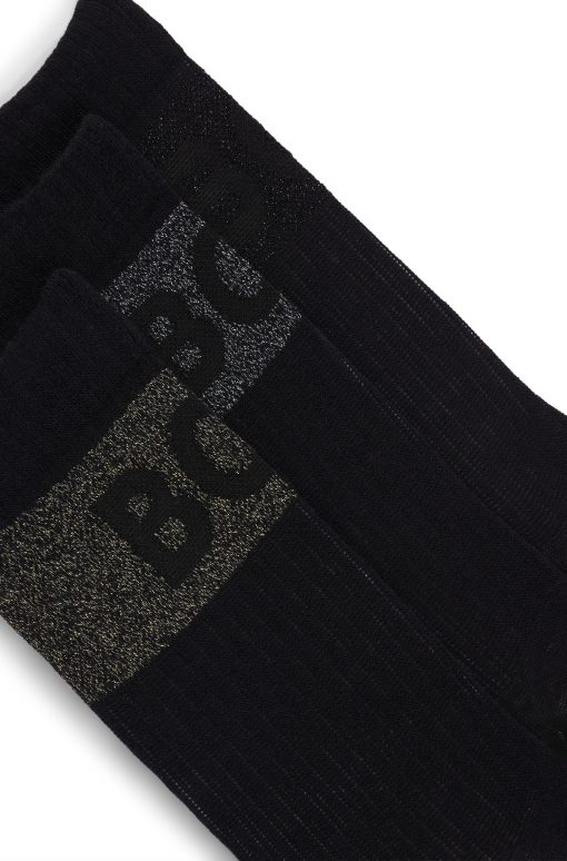 Hugo Boss Socks-Three-pack of short socks with logos-hugo - Image 2