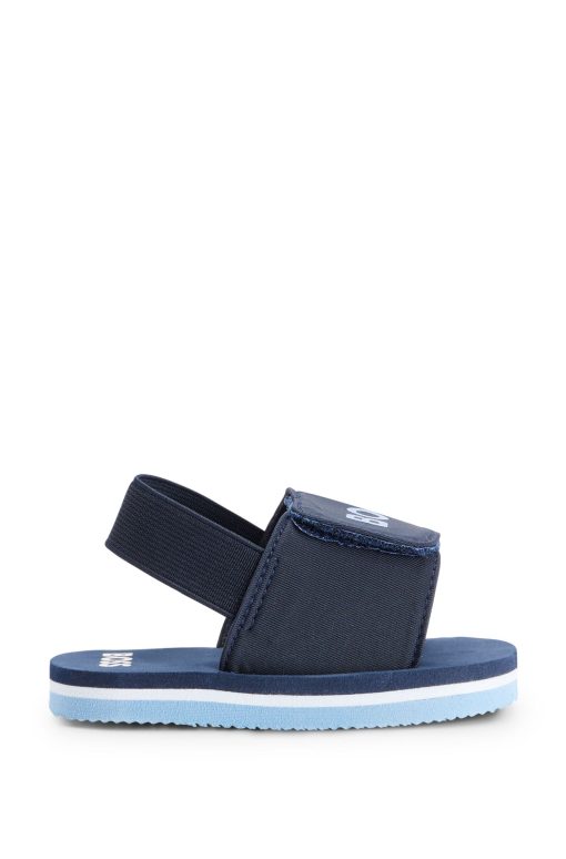 Hugo Boss-Kids' slides with ankle strap and logo detailing-hugo boss near me