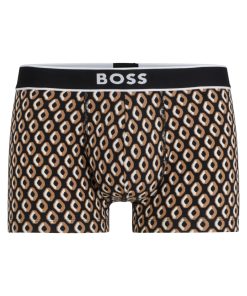 Hugo Boss Underwear-Stretch-cotton regular-rise trunks with seasonal print-hugo by hugo boss