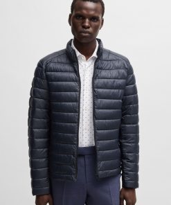 Hugo Boss Jackets and Coats-Water-repellent padded jacket with tonal logo-boss store near me