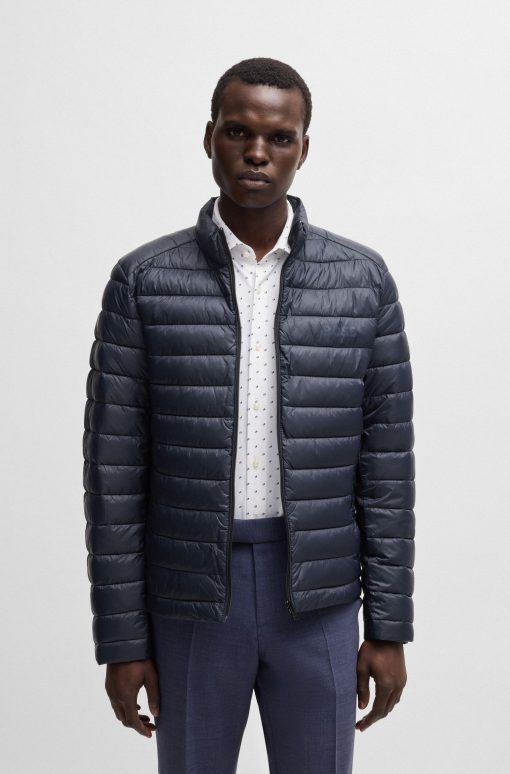 Hugo Boss Jackets and Coats-Water-repellent padded jacket with tonal logo-boss store near me