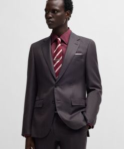 Hugo Boss Suits-Slim-fit suit in wool and silk-hugo boss outlet