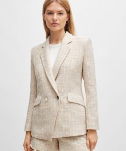 Hugo Boss Tailored Jackets-Regular-fit jacket in tweed-hugo boss sale