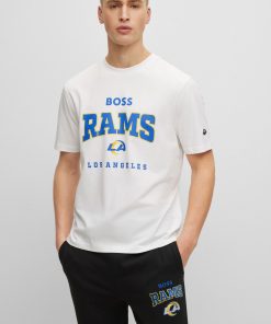 Hugo Boss T-Shirts-BOSS x NFL stretch-cotton T-shirt with collaborative branding-hugo