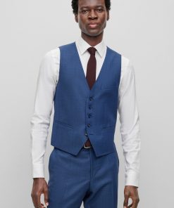 Hugo Boss Suits-Three-piece slim-fit suit in virgin wool-boss outlet 2